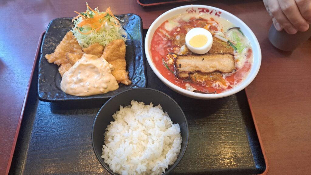 旭ヶ丘店でつかの間の休息。