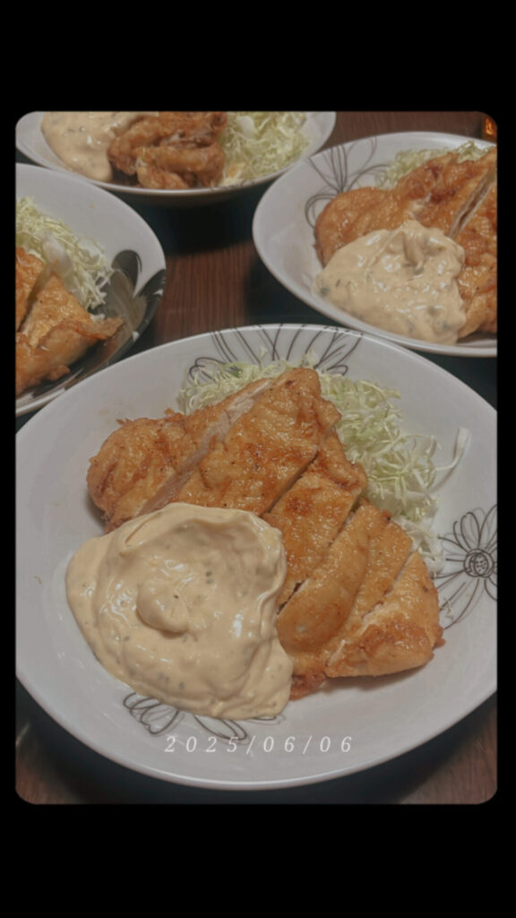 お家でチキン南蛮作りました😳